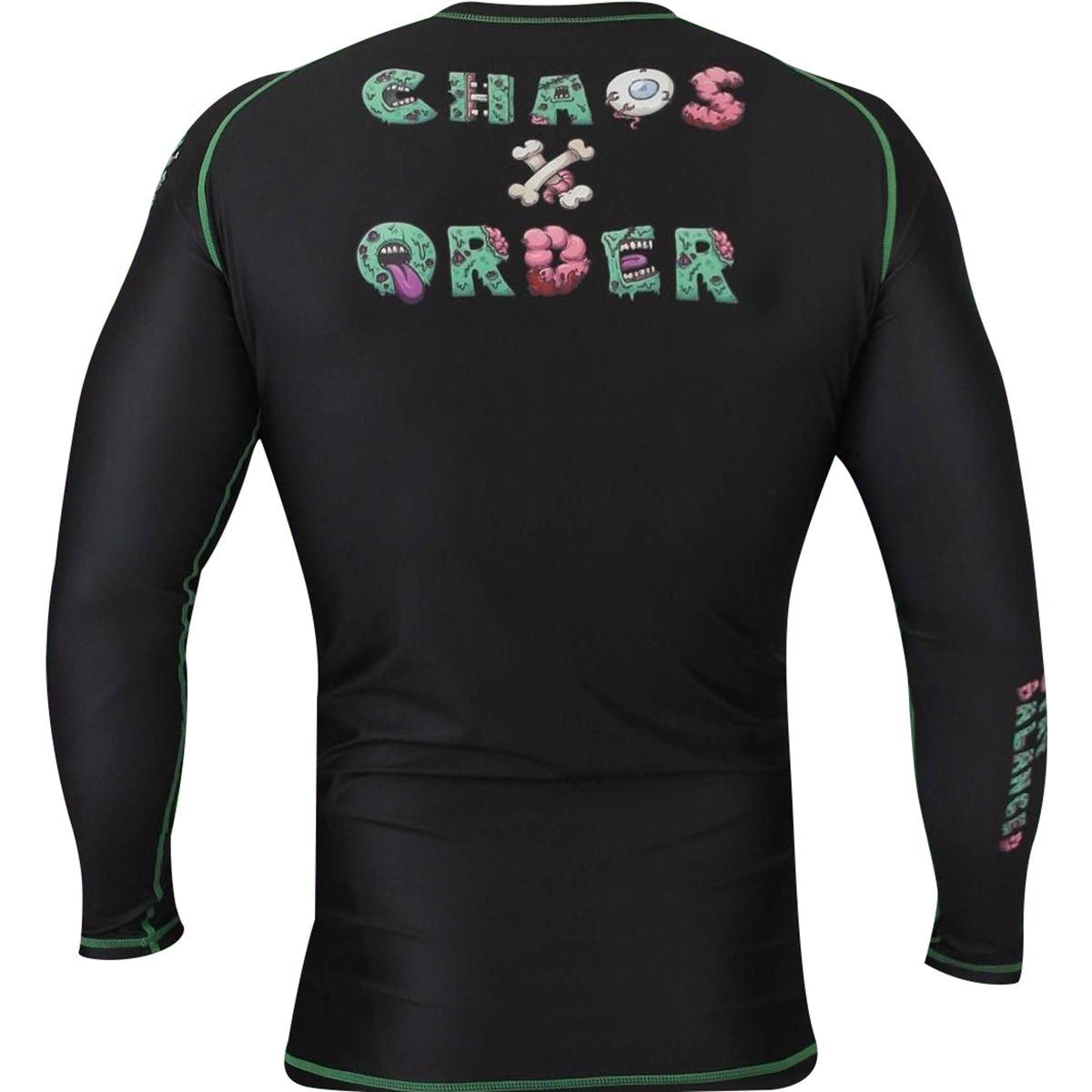 Chaos and Order Z - Series Premium Long Sleeve Jiu - Jitsu Rashguard - Black - Forza Sports