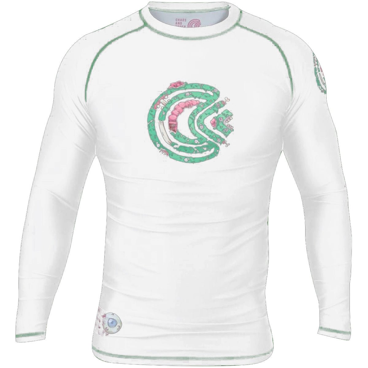 Chaos and Order Z - Series Premium Long Sleeve Jiu - Jitsu Rashguard - White - Forza Sports
