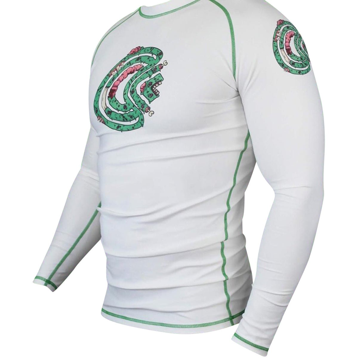 Chaos and Order Z - Series Premium Long Sleeve Jiu - Jitsu Rashguard - White - Forza Sports