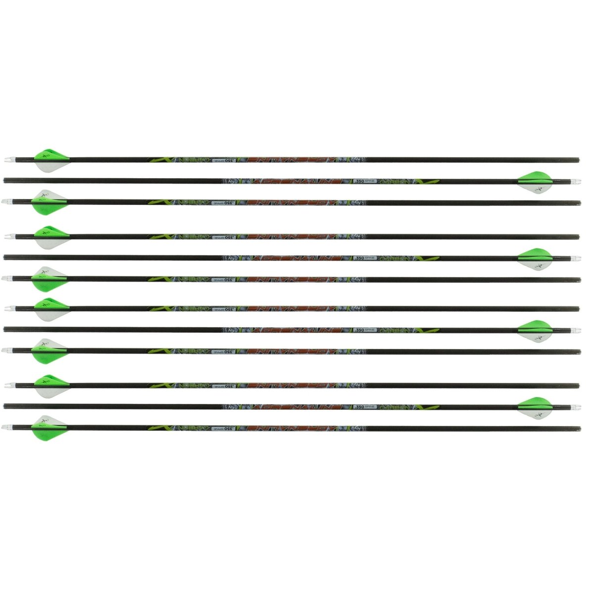 Carbon Express Adrenaline .350 Ea. Bulk Glued 31" - 12pk - Forza Sports