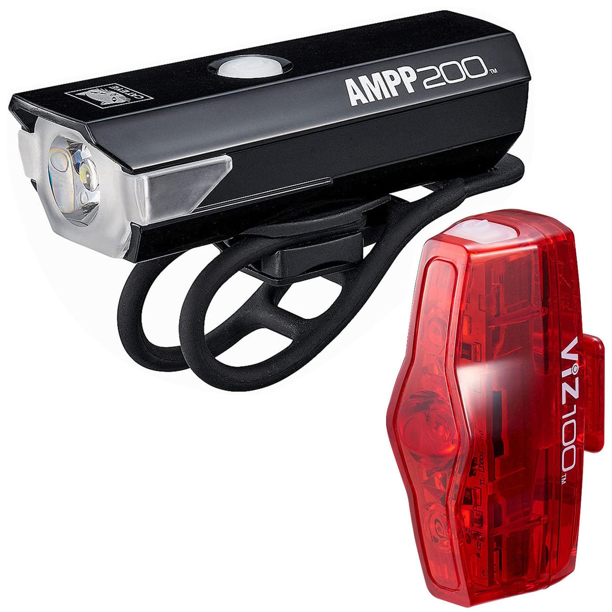 CatEye Headlight and Rear Light Combo Kit - AMPP200/ViZ100 - Forza Sports