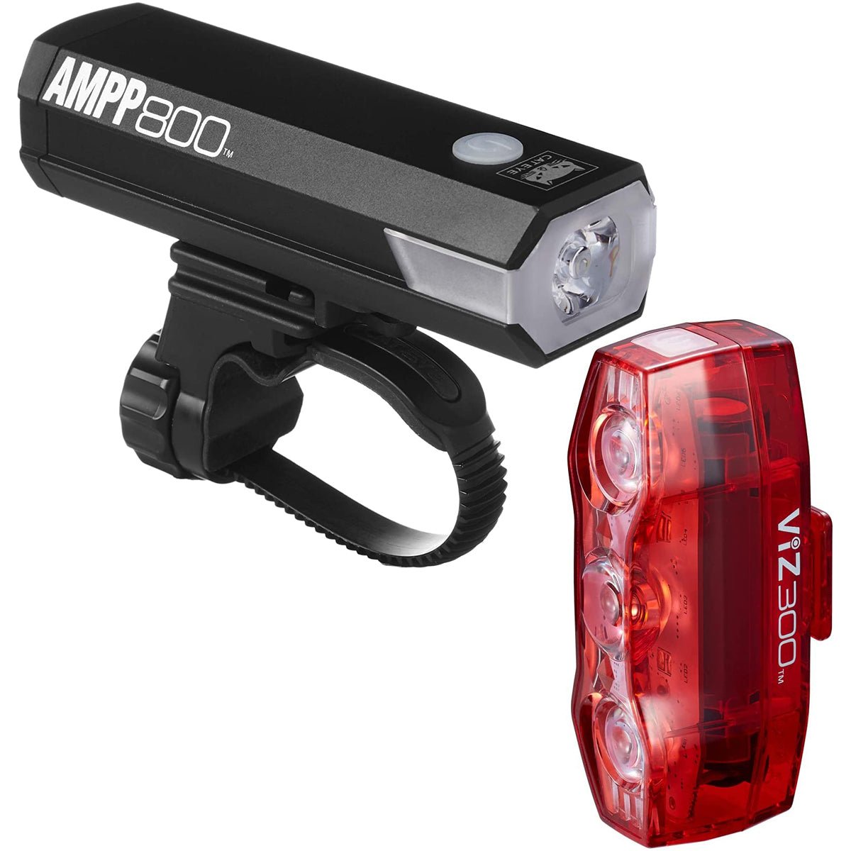CatEye Headlight and Rear Light Combo Kit - AMPP800/ViZ300 - Forza Sports