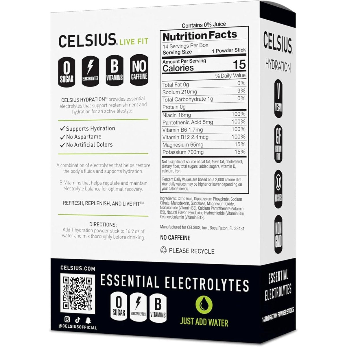 Celsius Hydration Sugar Free Electrolyte Drink Mix 2 Pack - Forza Sports