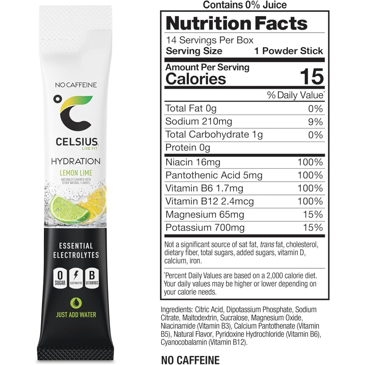 Celsius Hydration Sugar Free Electrolyte Drink Mix 2 Pack - Forza Sports