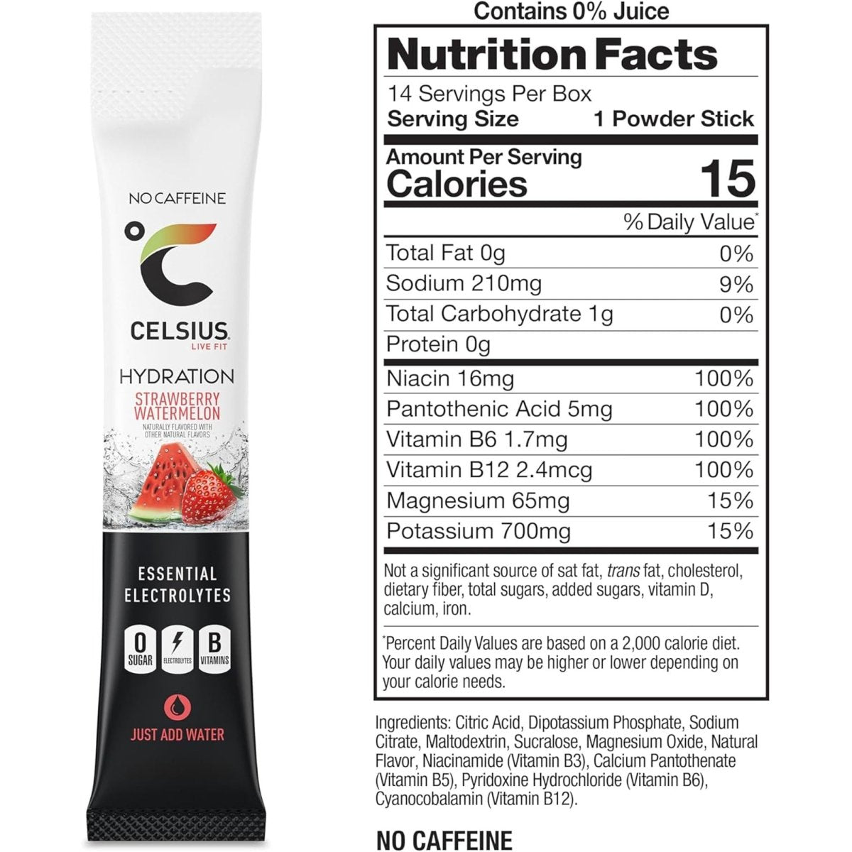 Celsius Hydration Sugar Free Electrolyte Drink Mix 4 Pack - Forza Sports