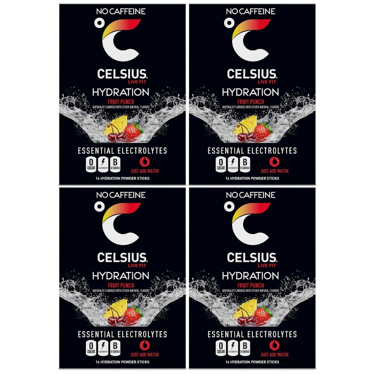 Celsius Hydration Sugar Free Electrolyte Drink Mix 4 Pack - Forza Sports