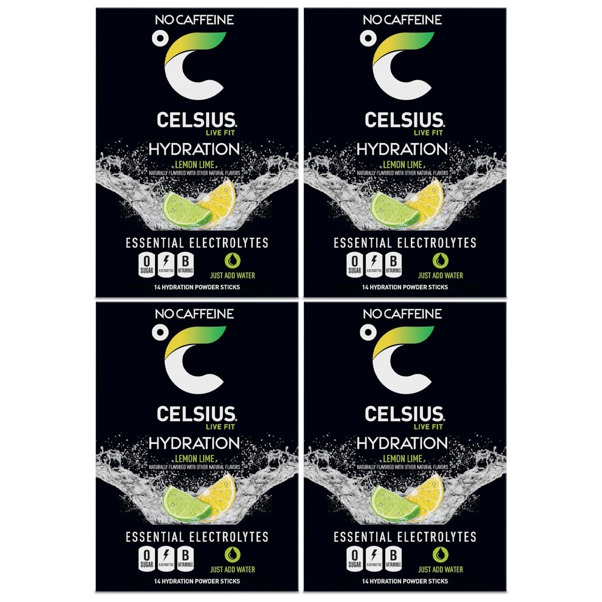 Celsius Hydration Sugar Free Electrolyte Drink Mix 4 Pack - Forza Sports