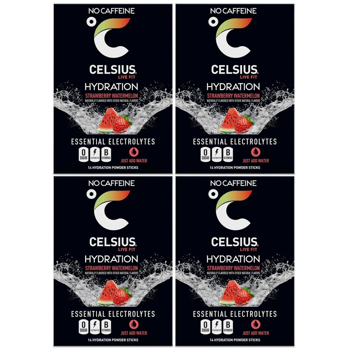 Celsius Hydration Sugar Free Electrolyte Drink Mix 4 Pack - Forza Sports