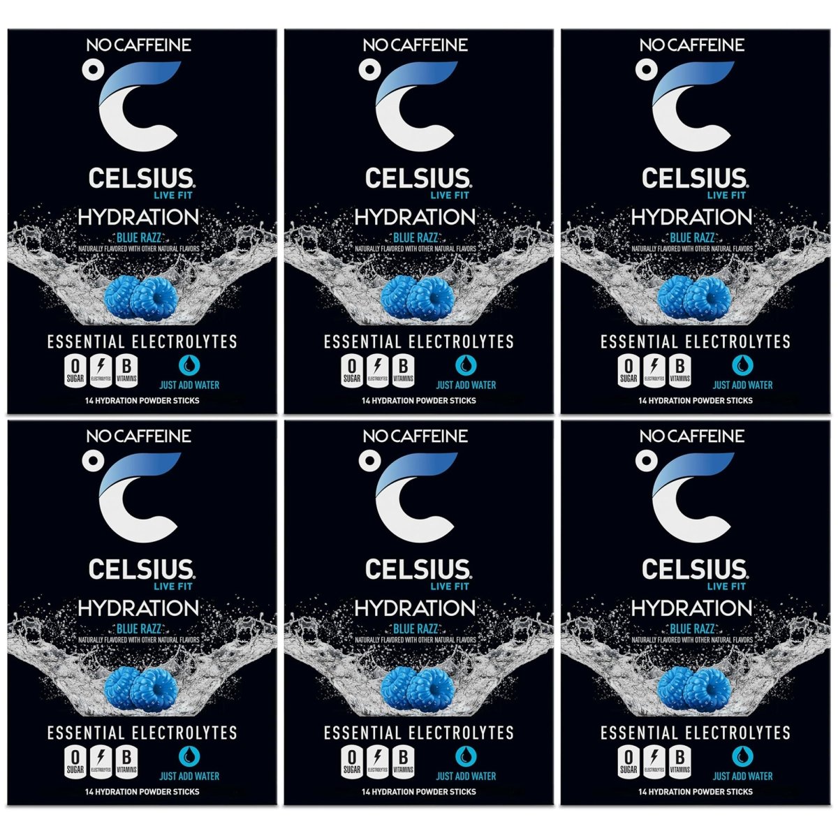 Celsius Hydration Sugar Free Electrolyte Drink Mix 6 Pack - Forza Sports