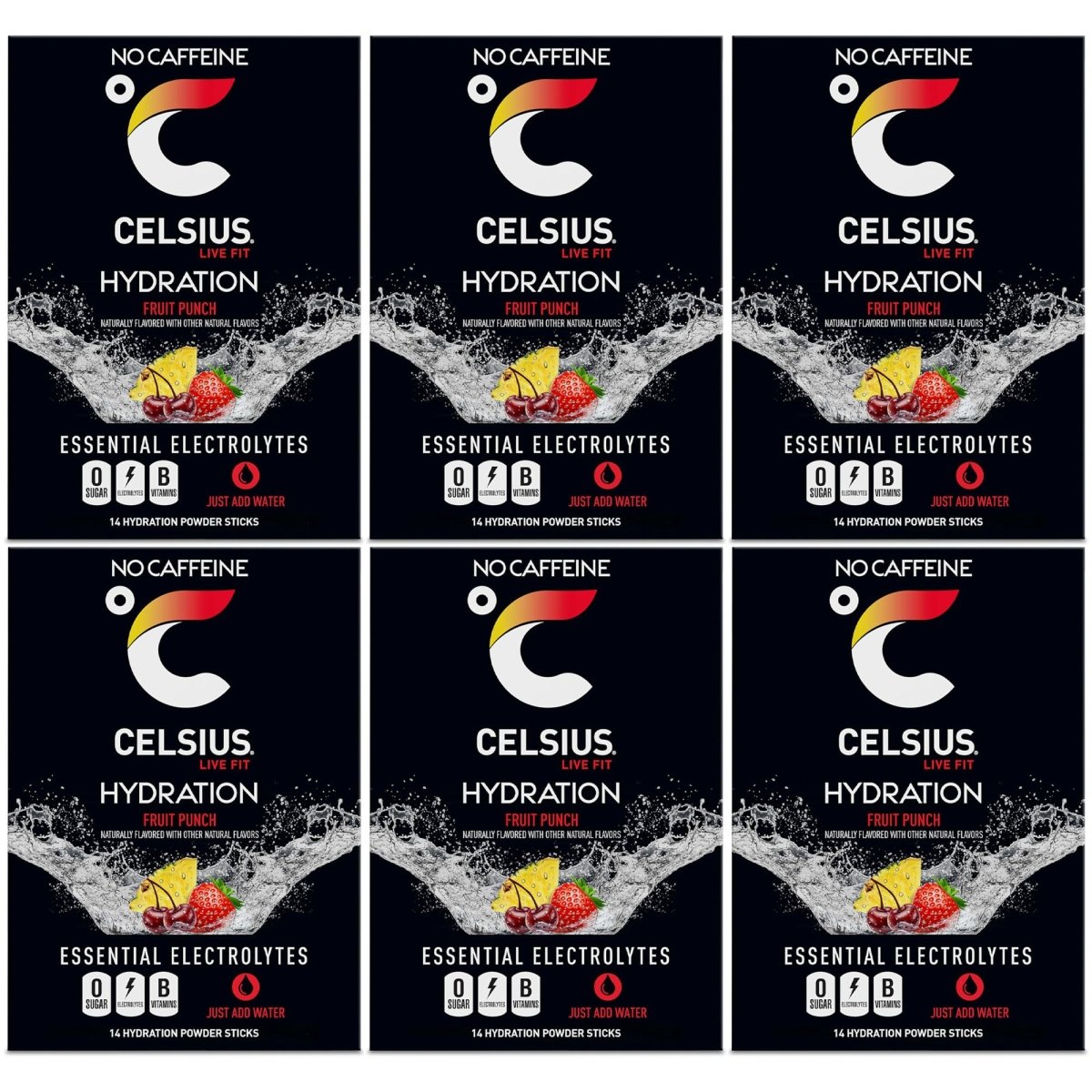 Celsius Hydration Sugar Free Electrolyte Drink Mix 6 Pack - Forza Sports