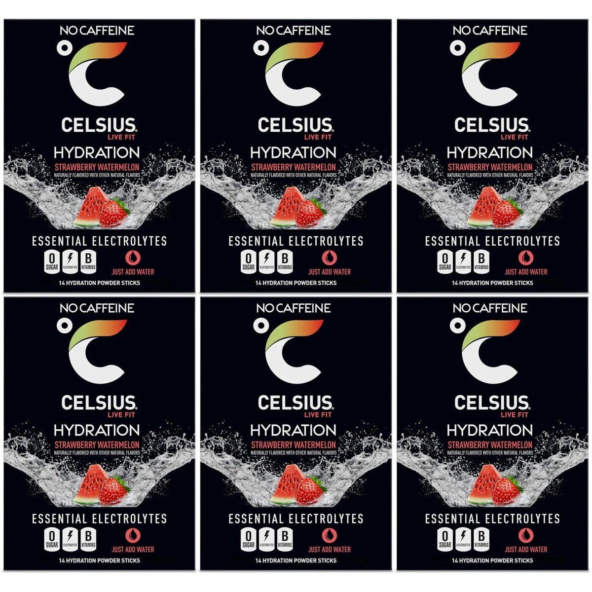 Celsius Hydration Sugar Free Electrolyte Drink Mix 6 Pack - Forza Sports