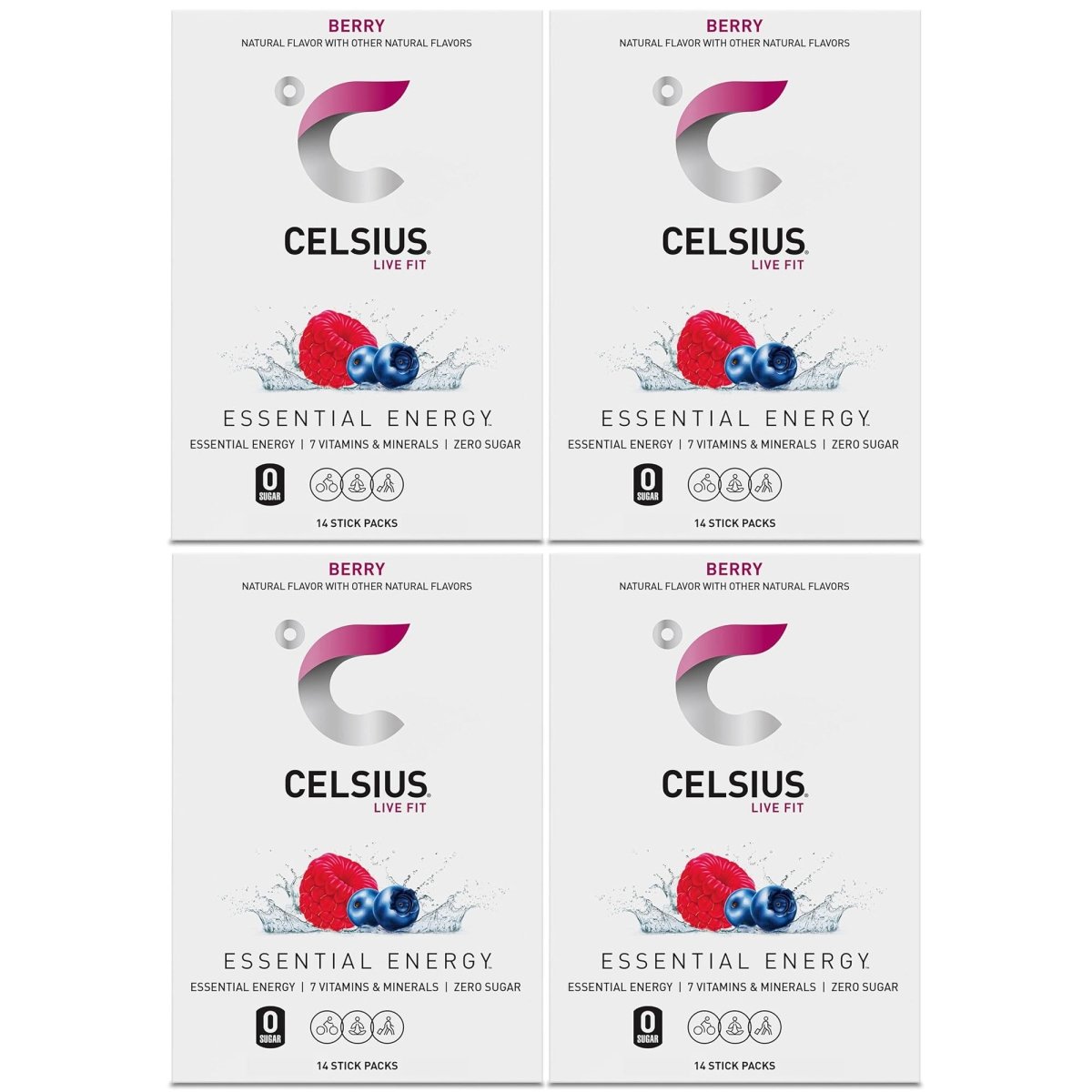 Celsius On - The - Go Zero Sugar Powder Stick Drink Mix 4 Pack - Forza Sports