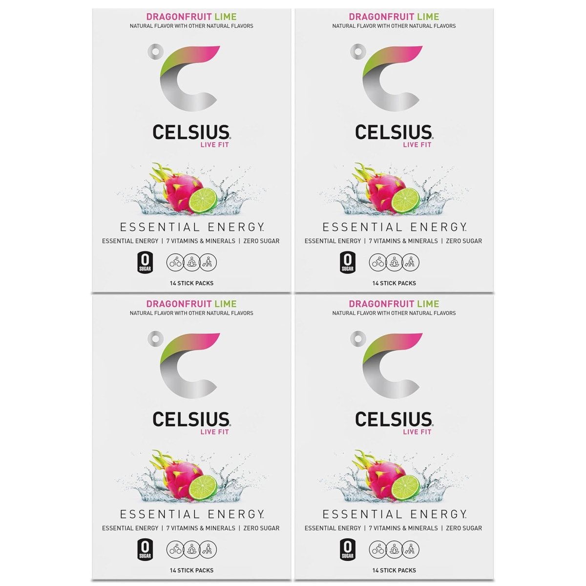 Celsius On - The - Go Zero Sugar Powder Stick Drink Mix 4 Pack - Forza Sports