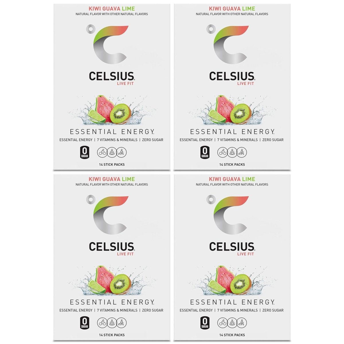Celsius On - The - Go Zero Sugar Powder Stick Drink Mix 4 Pack - Forza Sports