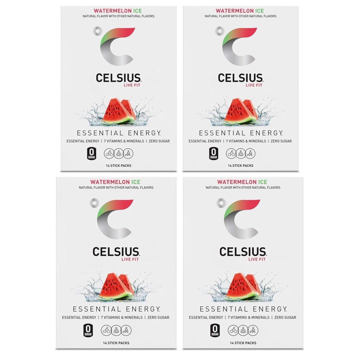 Celsius On - The - Go Zero Sugar Powder Stick Drink Mix 4 Pack - Forza Sports
