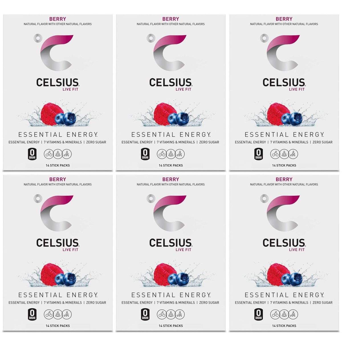 Celsius On - The - Go Zero Sugar Powder Stick Drink Mix 6 Pack - Forza Sports