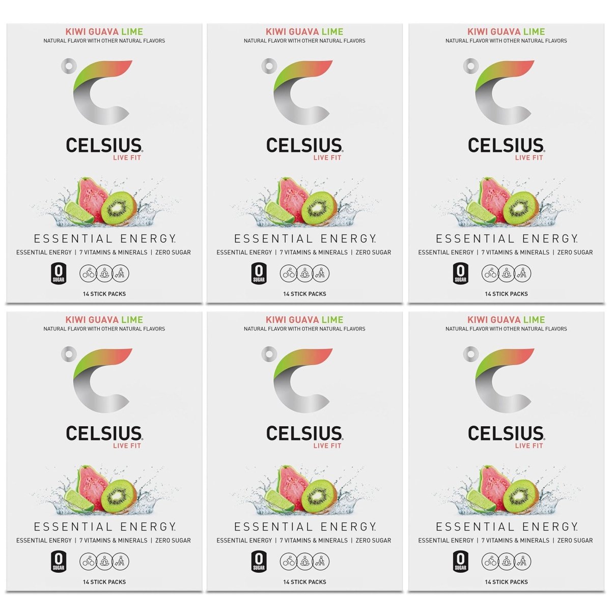 Celsius On - The - Go Zero Sugar Powder Stick Drink Mix 6 Pack - Forza Sports