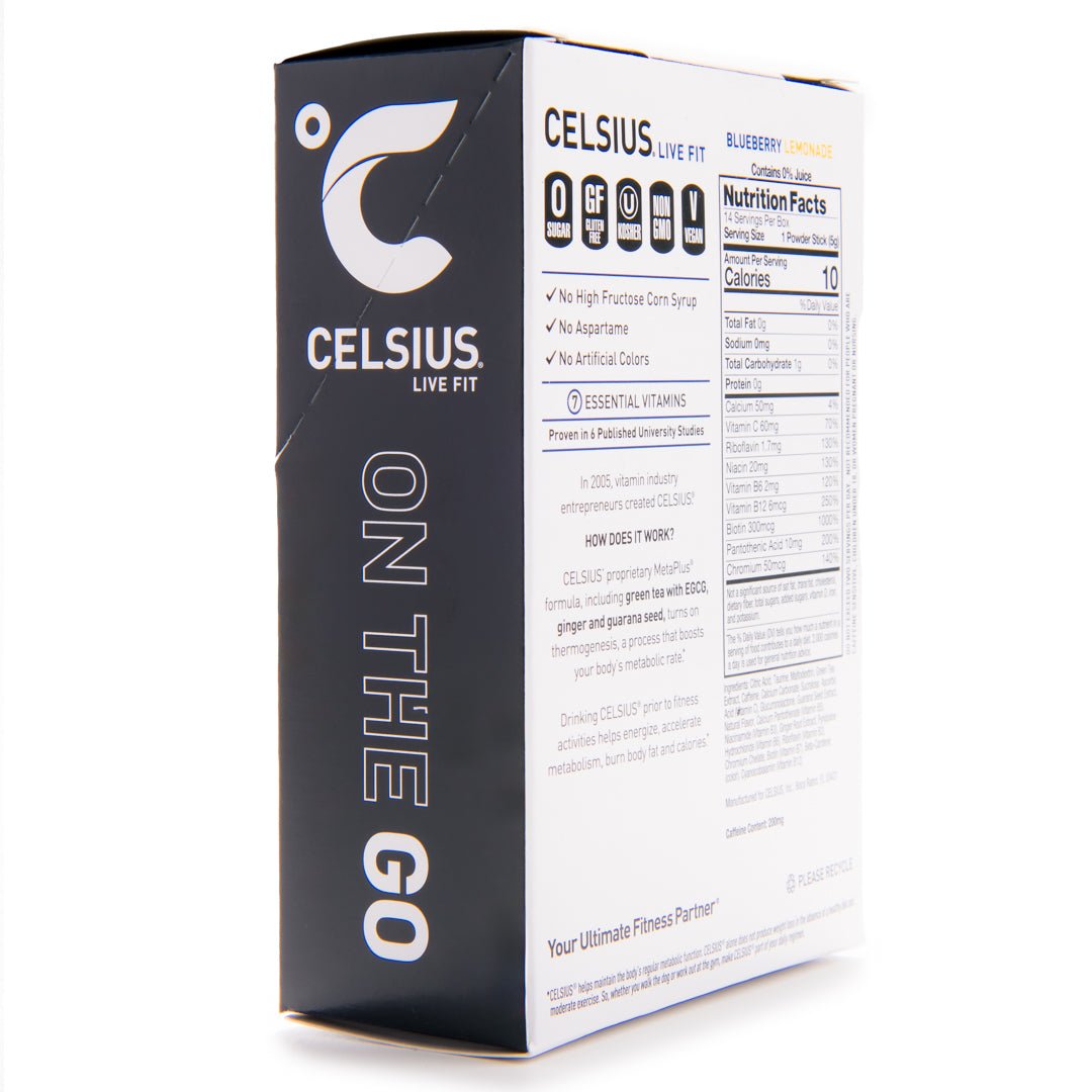 Celsius On - The - Go Zero Sugar Powder Stick Drink Mix 2 Pack - Forza Sports
