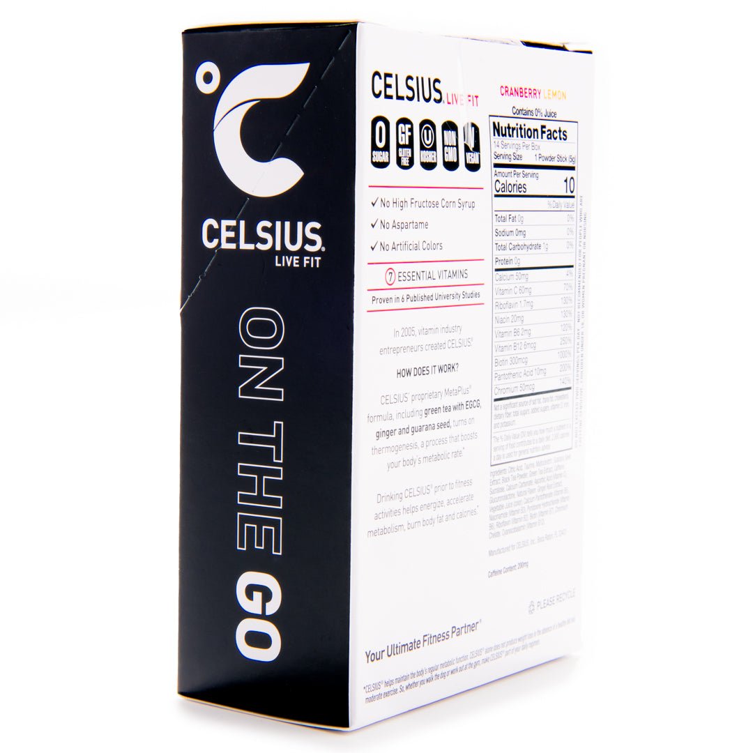 Celsius On - The - Go Zero Sugar Powder Stick Drink Mix 4 Pack - Forza Sports