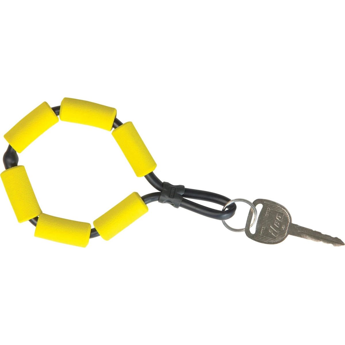 Chums Floating Foam Stretch TPU Construction Keychain - Yellow - Forza Sports