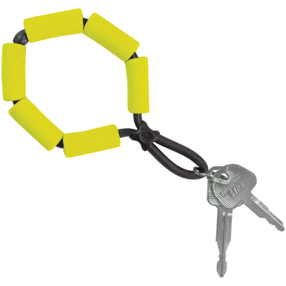 Chums Floating Foam Stretch TPU Construction Keychain - Yellow - Forza Sports