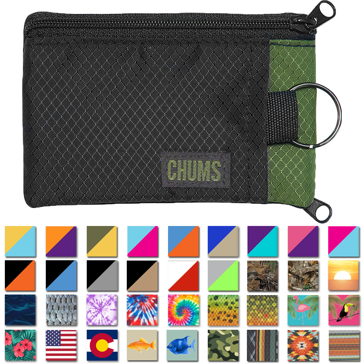 Chums Surfshorts Compact Rip-Stop Nylon Wallet Chums