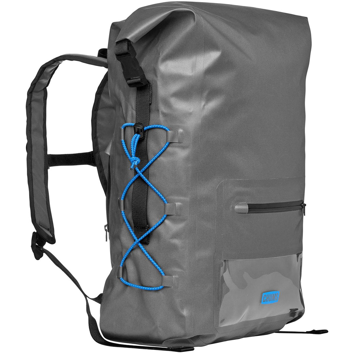 Chums Downriver 32L Waterproof Rolltop Backpack - Gray - Forza Sports