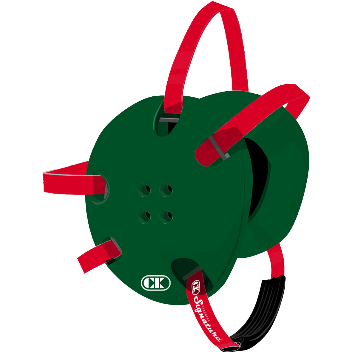 Cliff Keen E58 Signature Wrestling Headgear - green/scarlet
