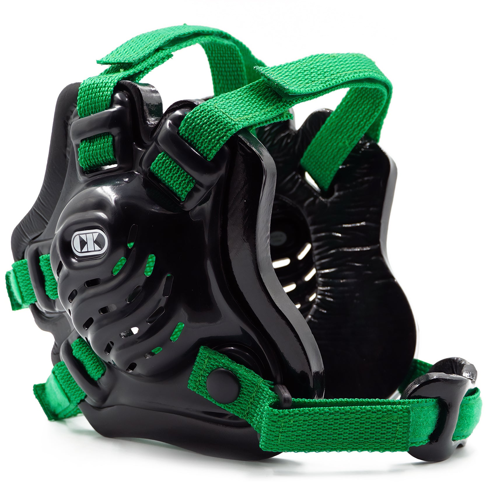 Tornado Wrestling Headgear - Black/Black/Kelly Green