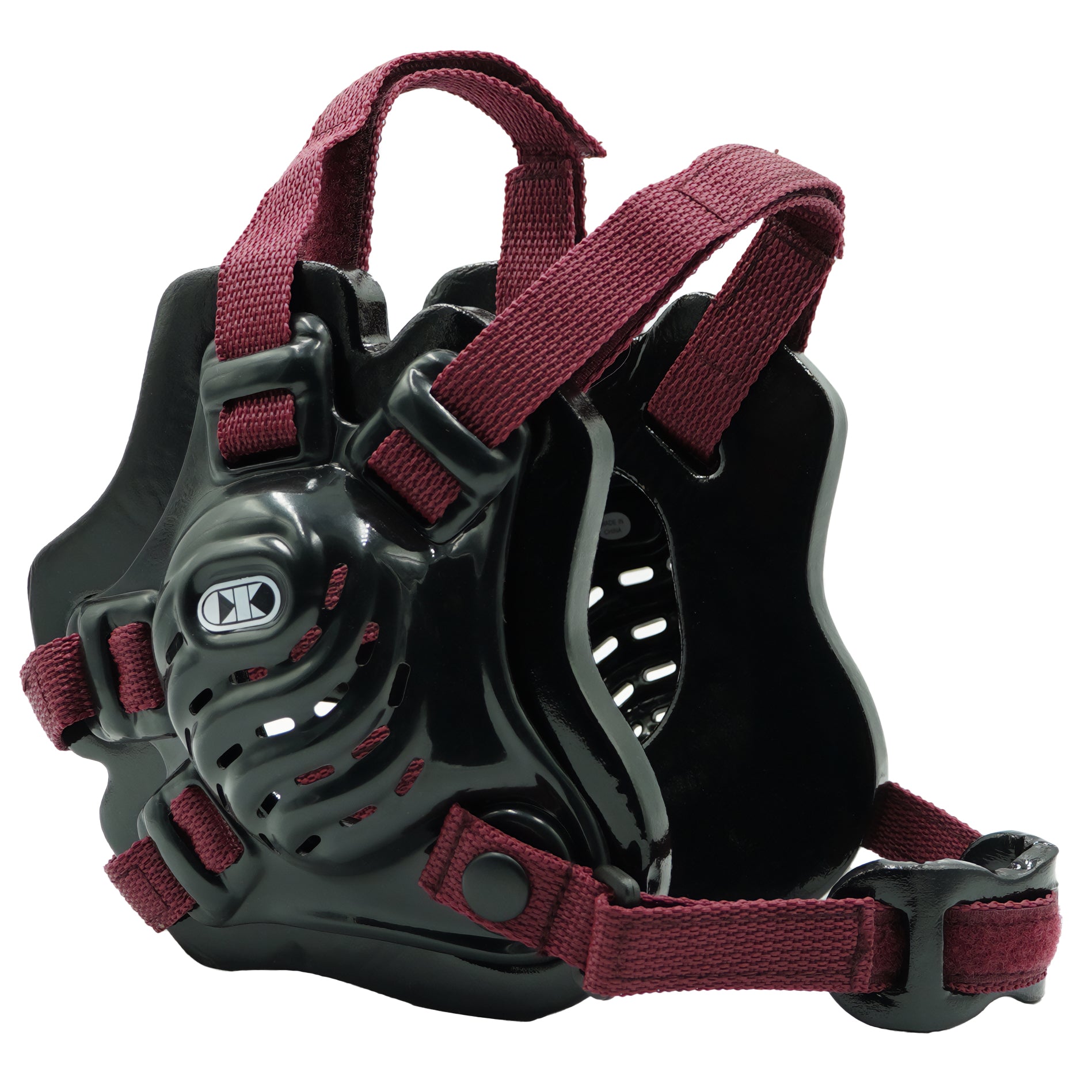 Tornado Wrestling Headgear - Black/Black/Maroon