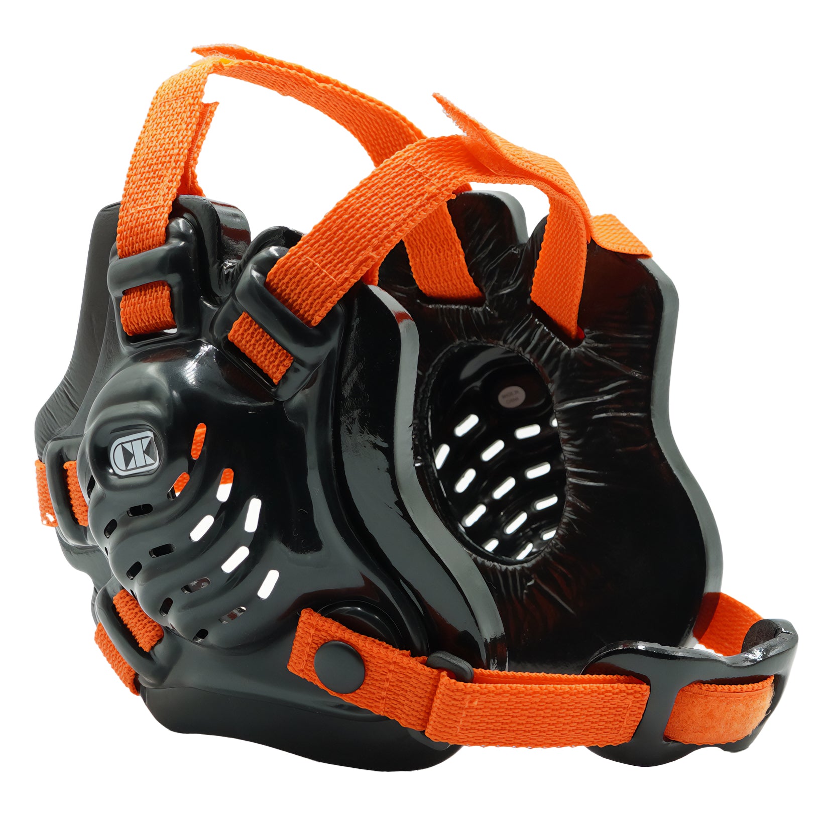 Tornado Wrestling Headgear - Black/Black/Orange