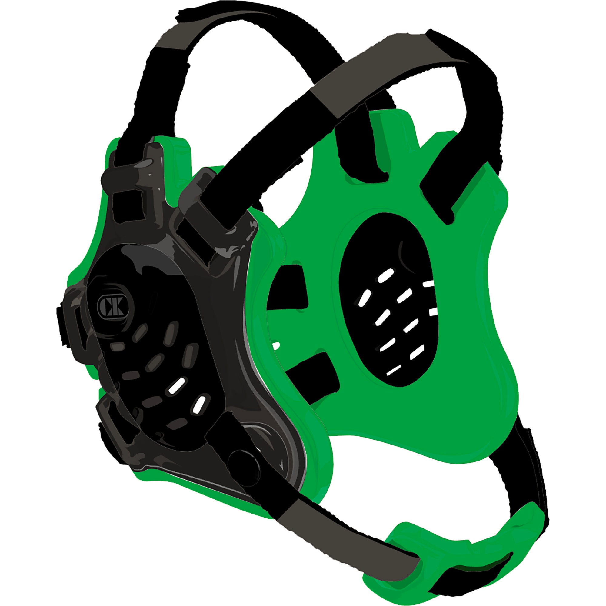 Tornado Wrestling Headgear - Black/Kelly Green/Black
