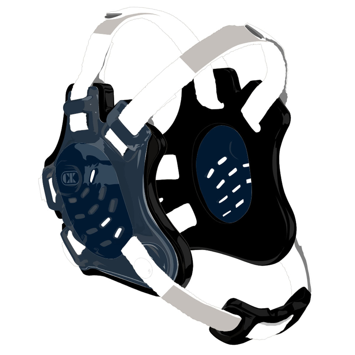 Tornado Wrestling Headgear - Navy/Black/White