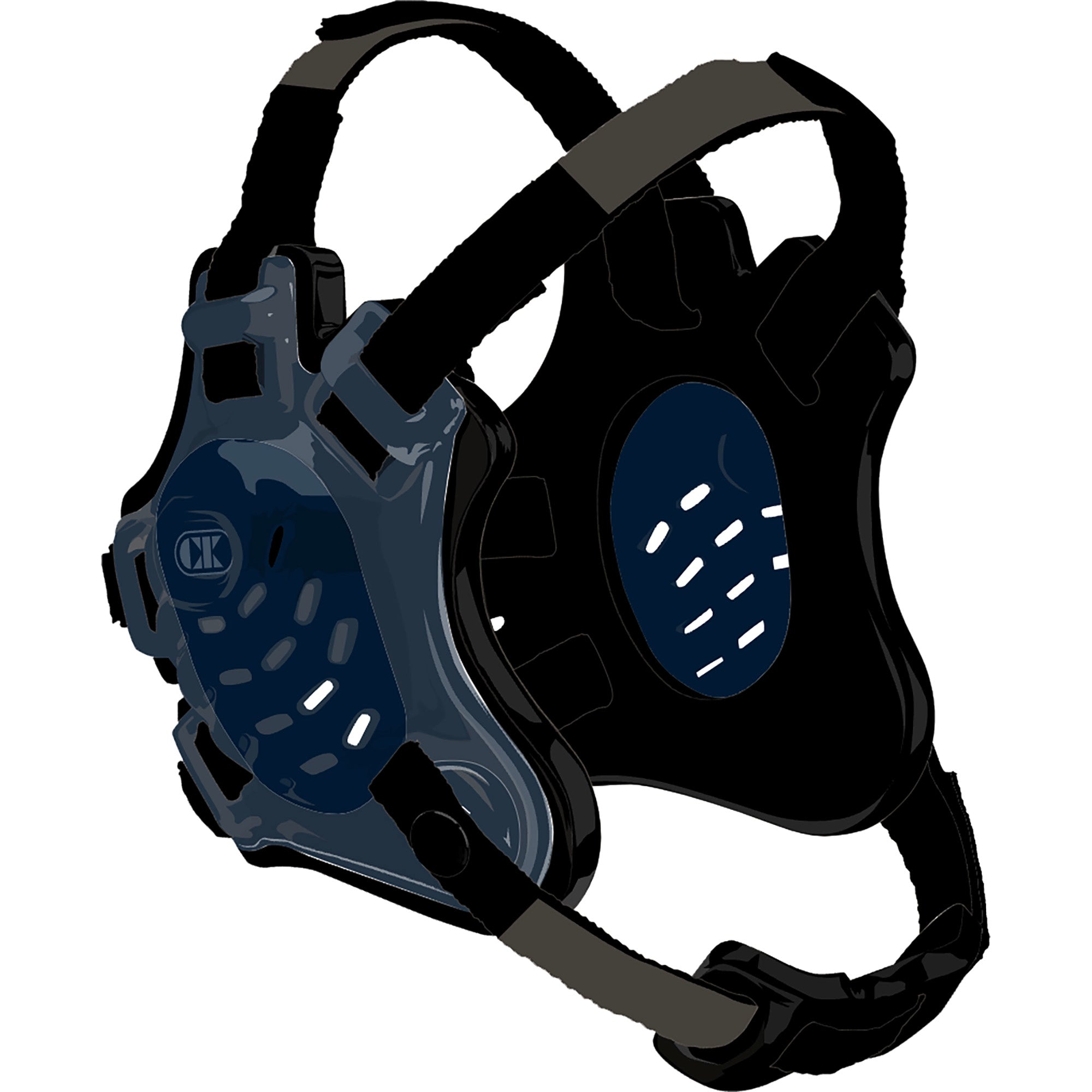 Tornado Wrestling Headgear - Navy/Black/Black