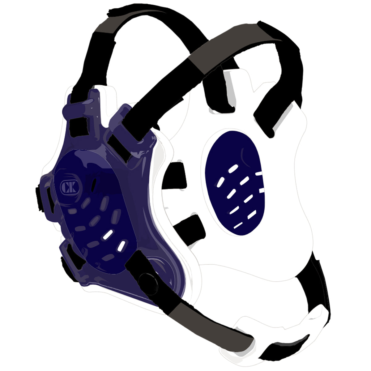 Tornado Wrestling Headgear - Purple/White/Black