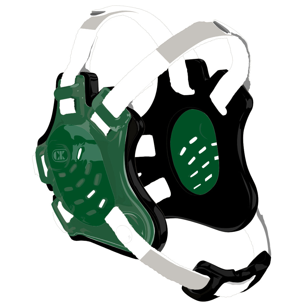 Tornado Wrestling Headgear - Dark Green/Black/White