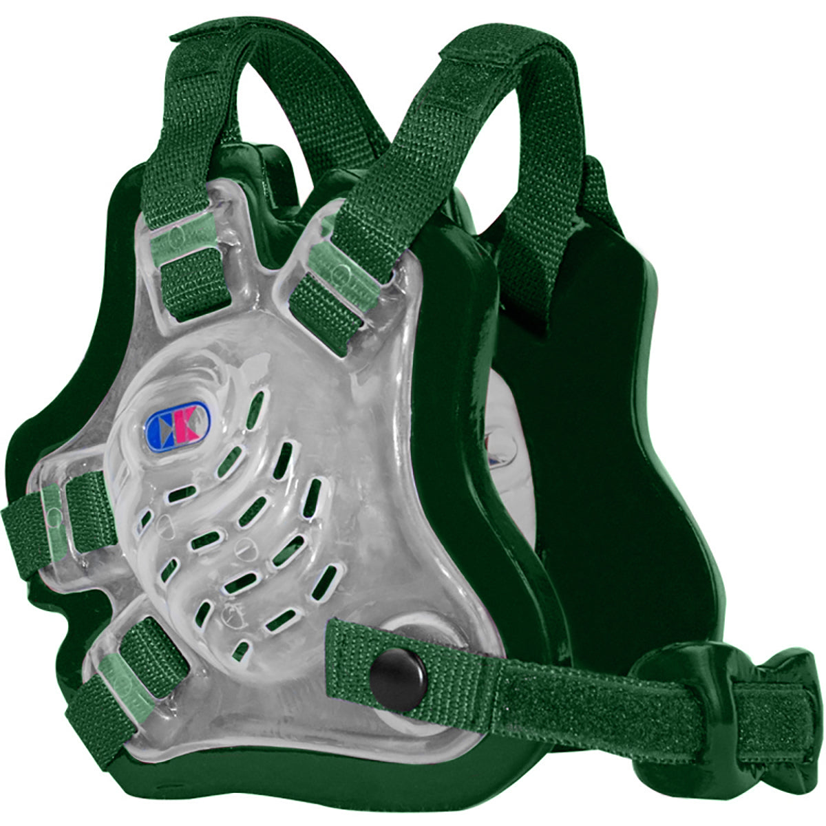 Tornado Wrestling Headgear - Translucent/Dark Green/Dark Green