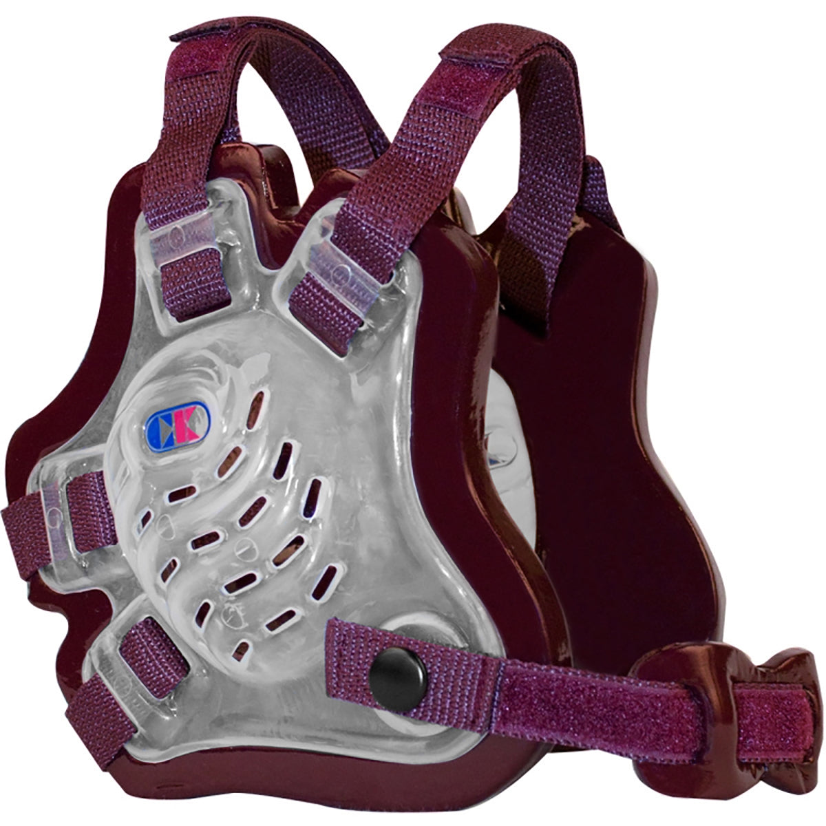 Tornado Wrestling Headgear - Translucent/Maroon/ Maroon