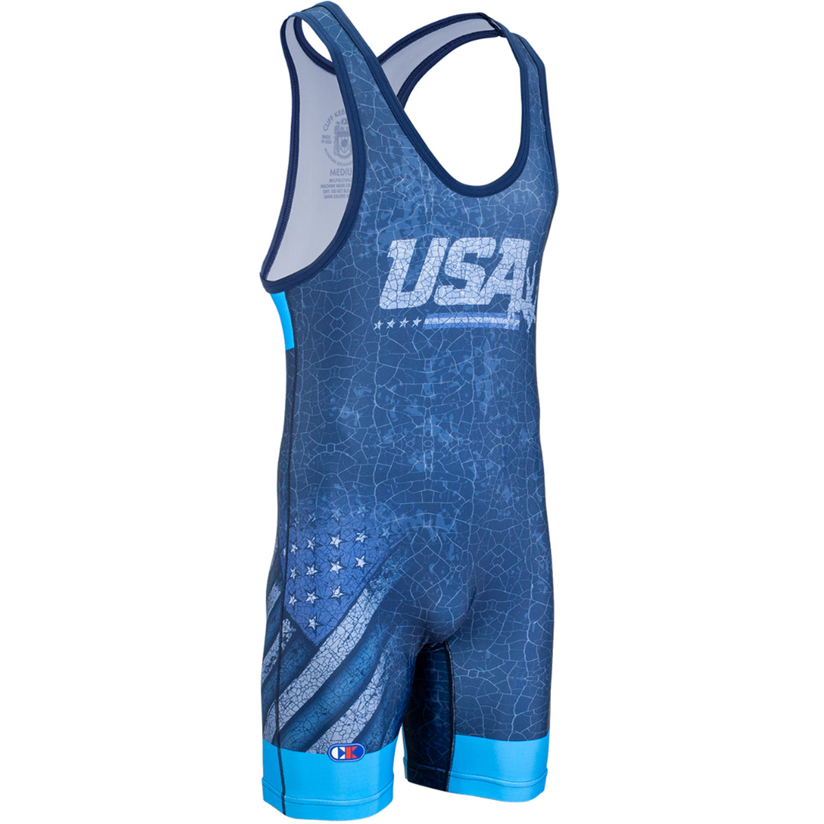 Cliff Keen The Patriot Sublimated Wrestling Singlet - Navy Cliff Keen