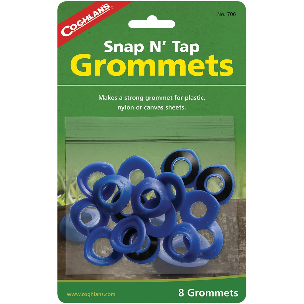 Coghlan's Snap - N - Tap Grommets (8 Count), for Canvas, Plastic, Tarps 1/2" Repair - Forza Sports