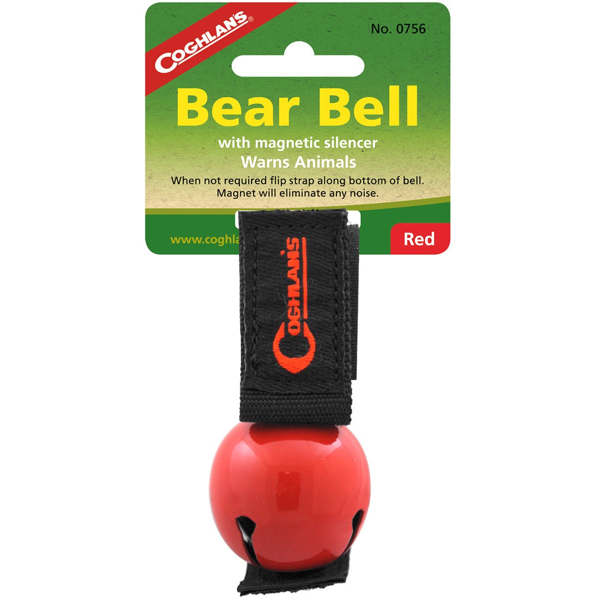 Coghlan's Bear Bell w/ Magnetic Silencer & Carry Strap, Hiking & Camping Safety - Forza Sports