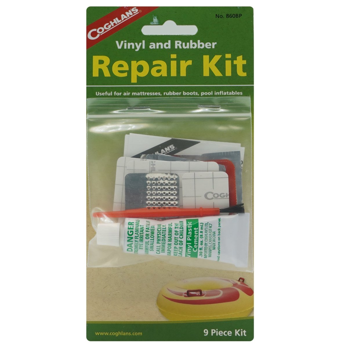 Coghlan's Vinyl or Rubber Repair Kit, Includes Patches & .30 fl. oz. Cement - Forza Sports
