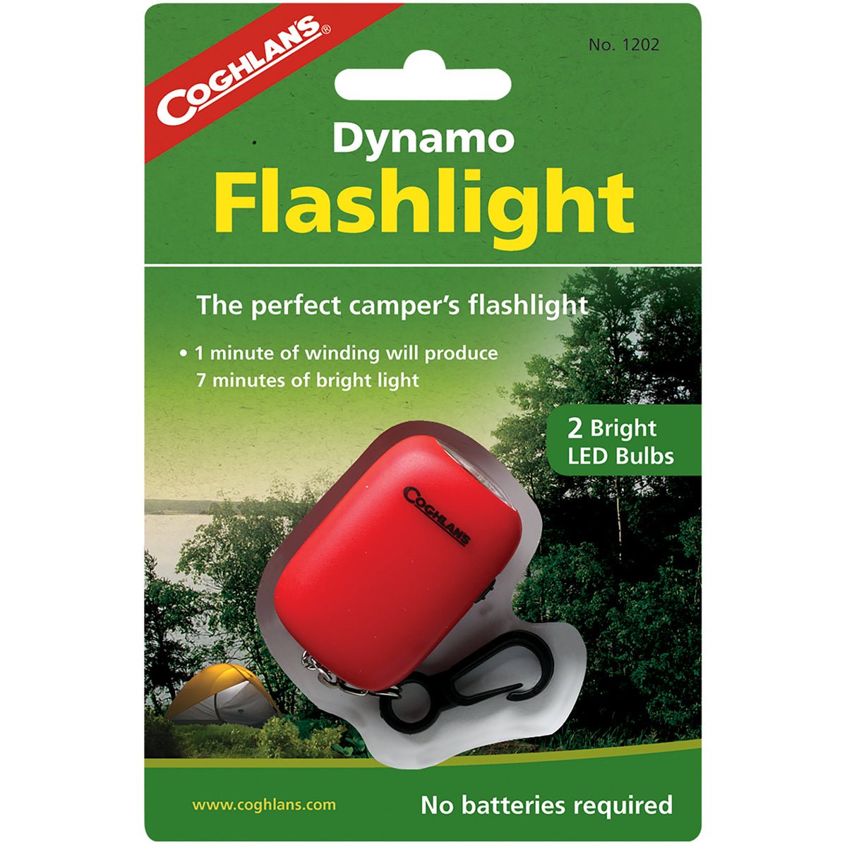 Coghlan's Dynamo Flashlight LED Hand Crank Emergency Camp Flash Light w/ Clip - Forza Sports