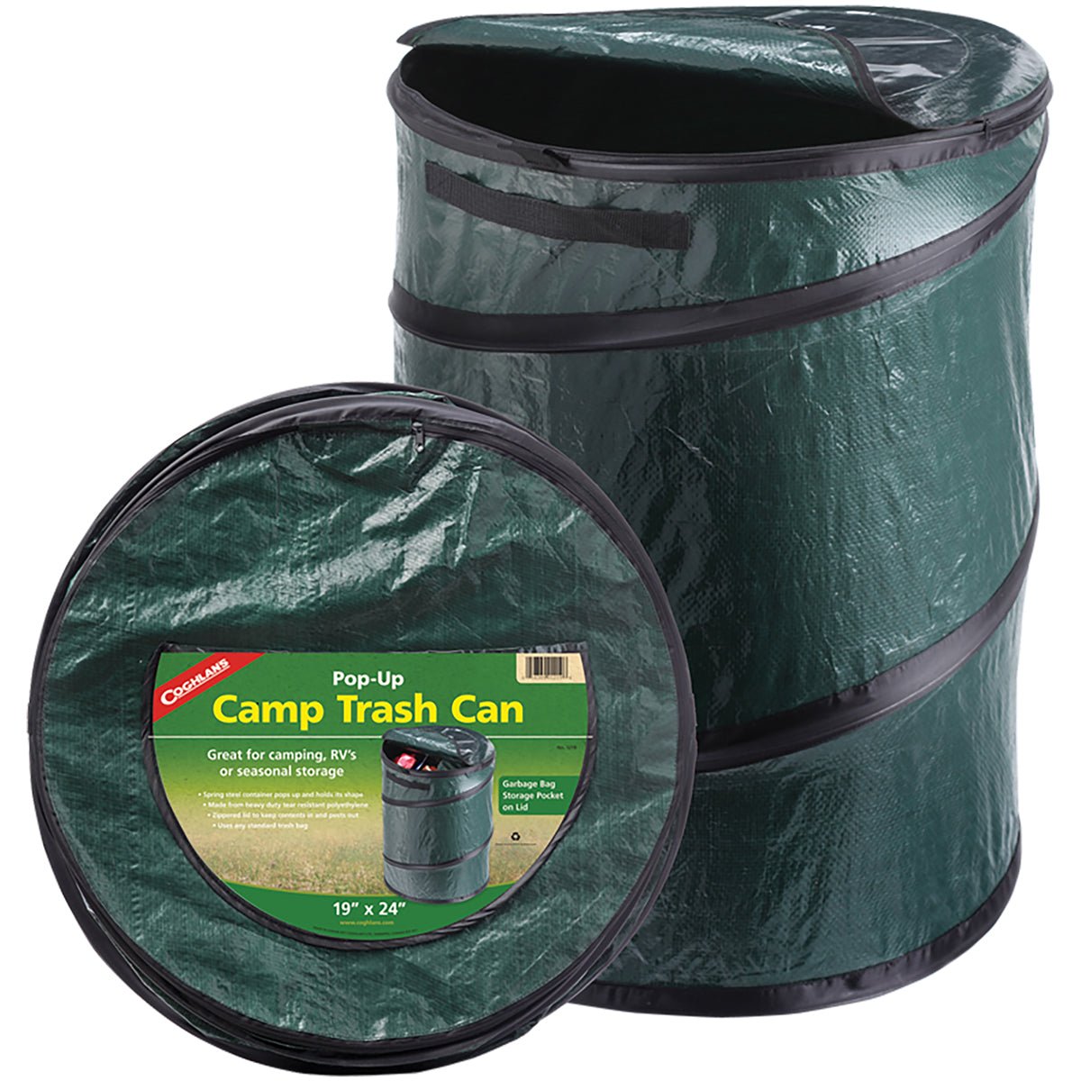 Coghlan's Pop - Up Camp Trash Can/Recycle Bin, Portable Collapsible Camping Basket - Forza Sports