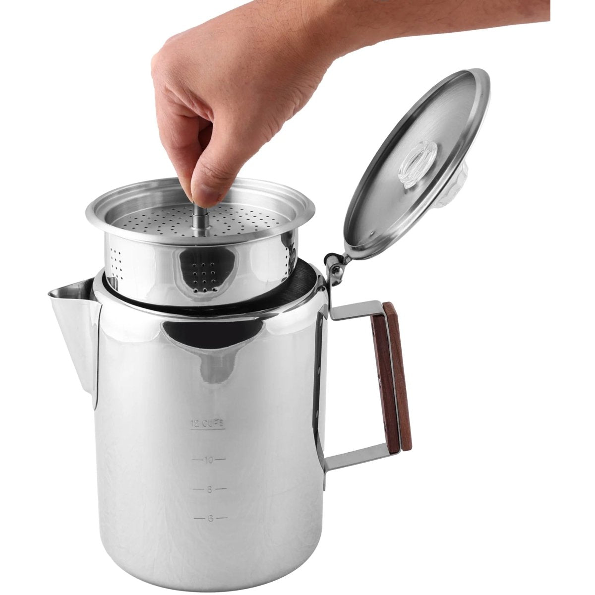 Coghlan's 12 - Cup Stainless Steel Coffee Pot - Forza Sports