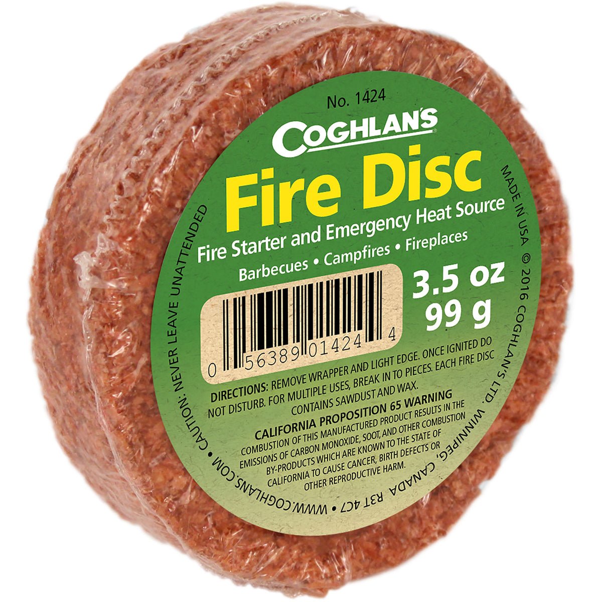 Coghlan's Fire Disc, Fire Starter and Emergency Heat Source, Campfire Fireplace - Forza Sports