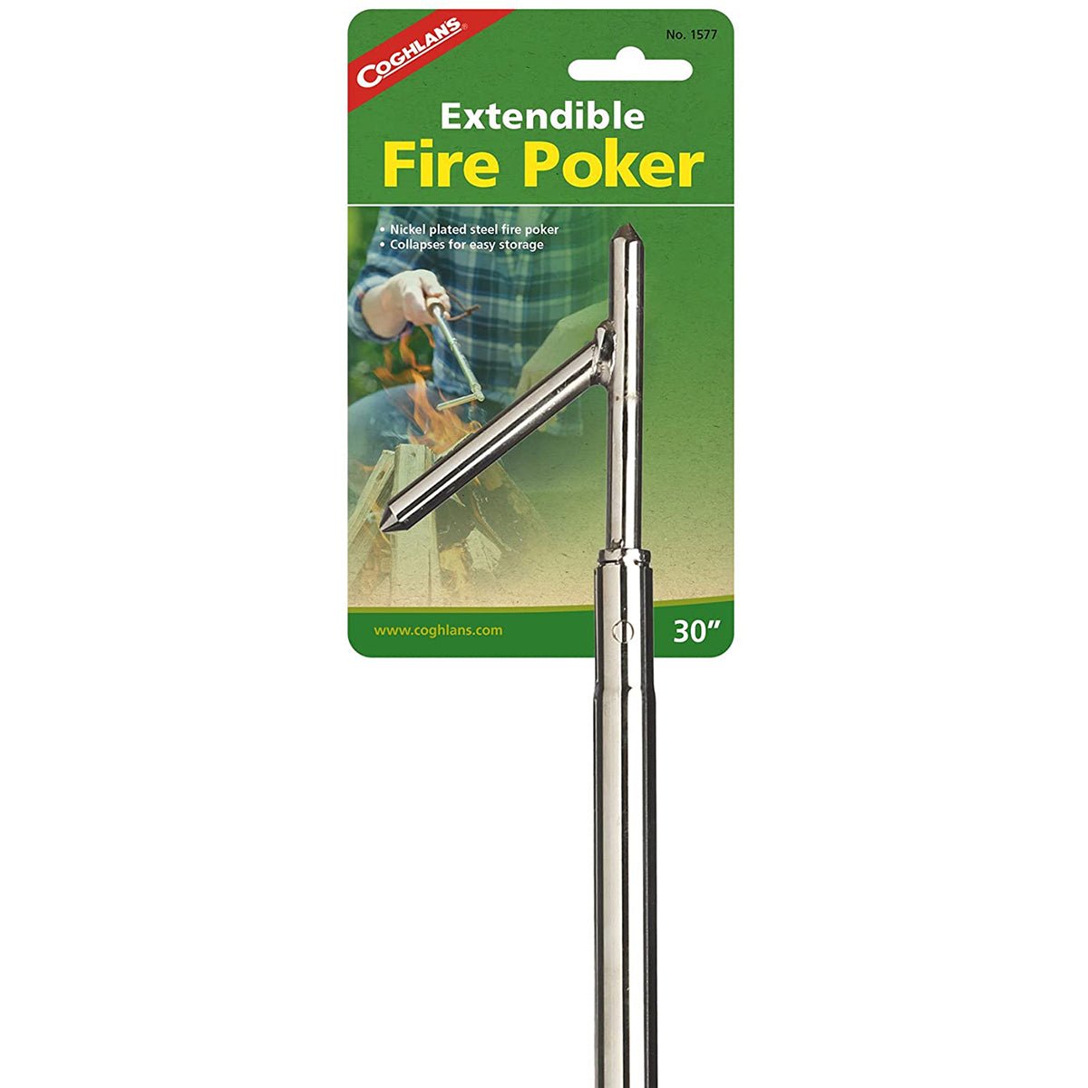Coghlan's Extendible Fire Poker, Extends to 30", Collapsible Backpacking Camping - Forza Sports