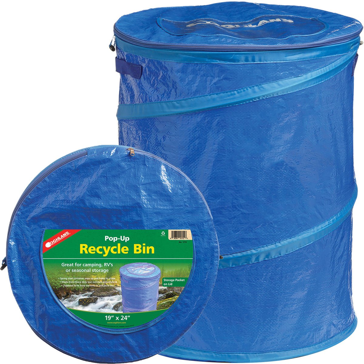 Coghlan's Pop - Up Camp Trash Can/Recycle Bin, Portable Collapsible Camping Basket - Forza Sports