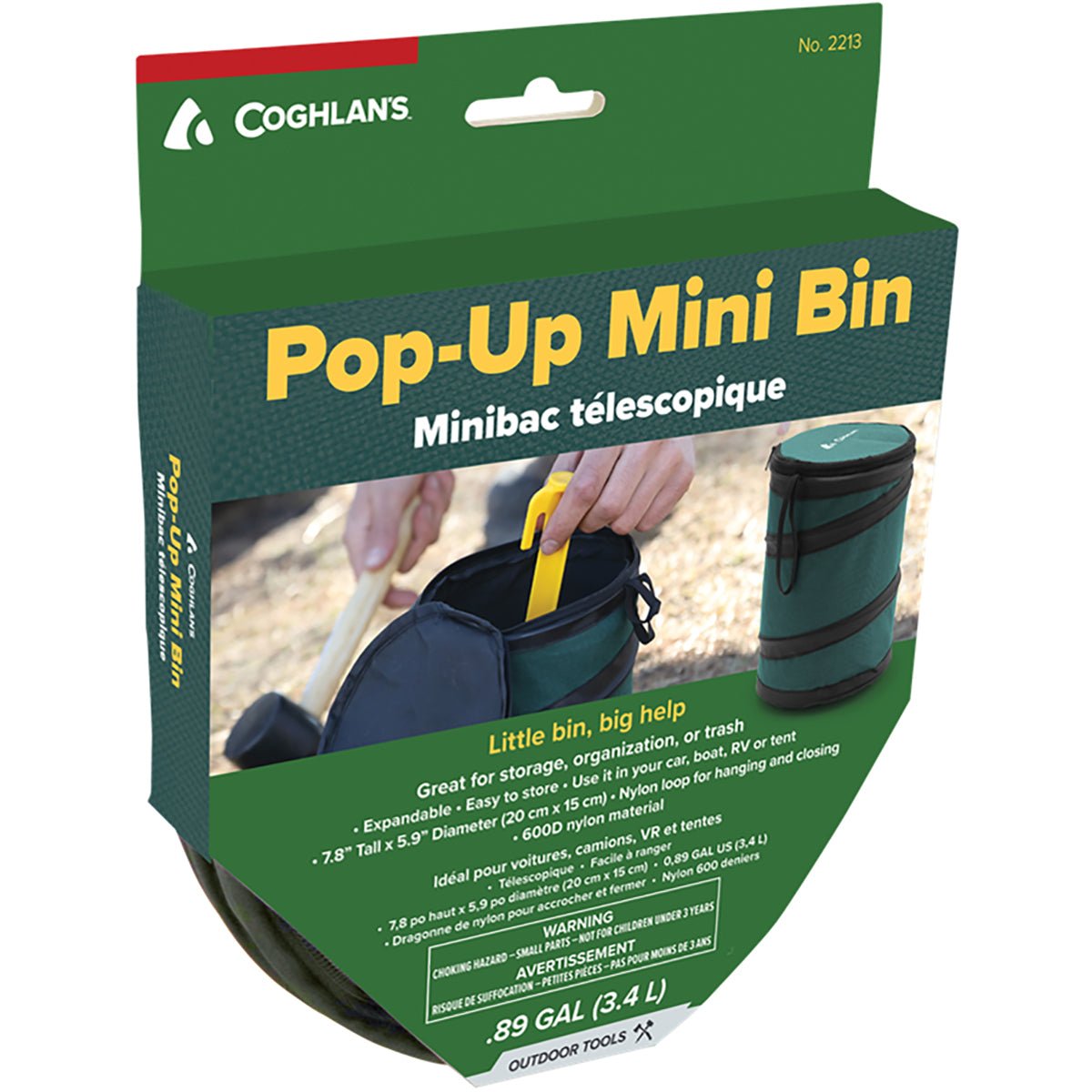 Coghlan's Pop - Up Mini Trash Bin - Green - Forza Sports