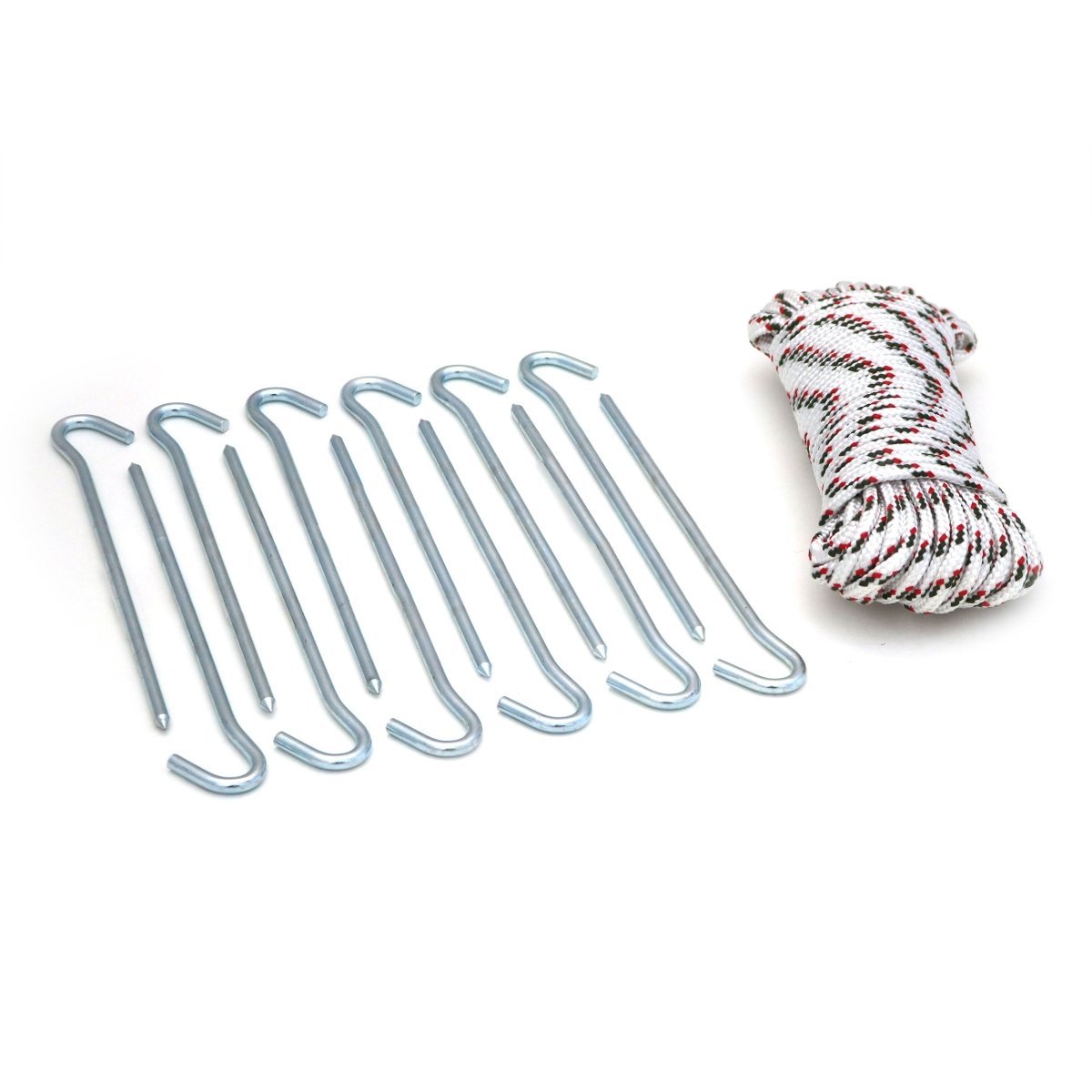 Coghlan's Steel Tent Stake 12 - Pack with 50' Cord - Forza Sports